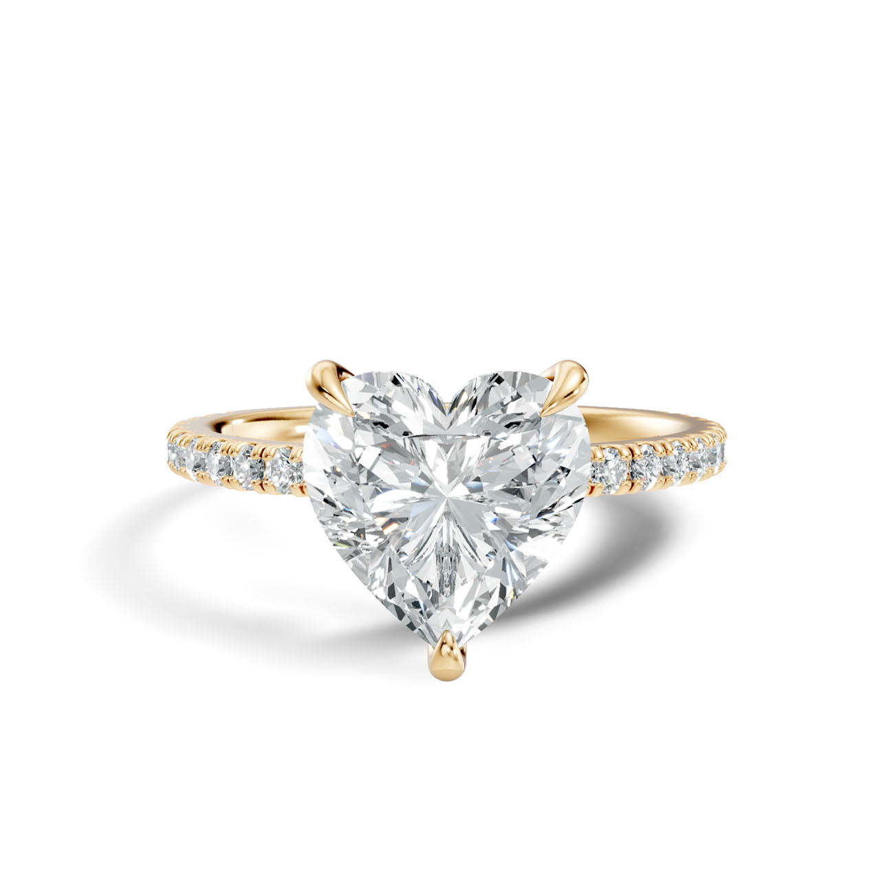 2.10 Ct. Heart Diamond Hidden Halo Pavé Ring (L2-27#10063L) 3