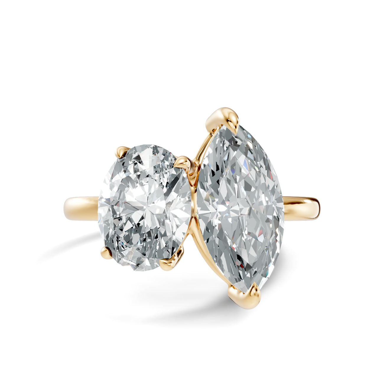 2.83 Ct. Toi et Moi Oval & Marquise Diamond Ring (L2-27#10056L) 8