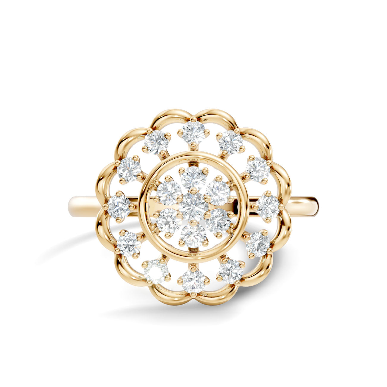 .20 Ct. Round Diamond Floral Cluster Halo Ring (GJSLR-037) 3