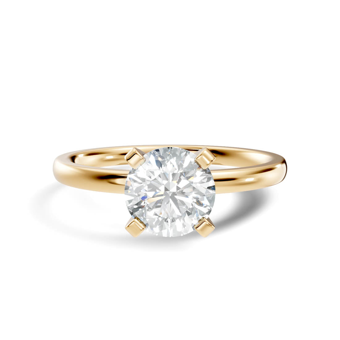 1.00 Ct. Round Diamond Solitaire Ring with Four-Prong Setting (b10-a) 4