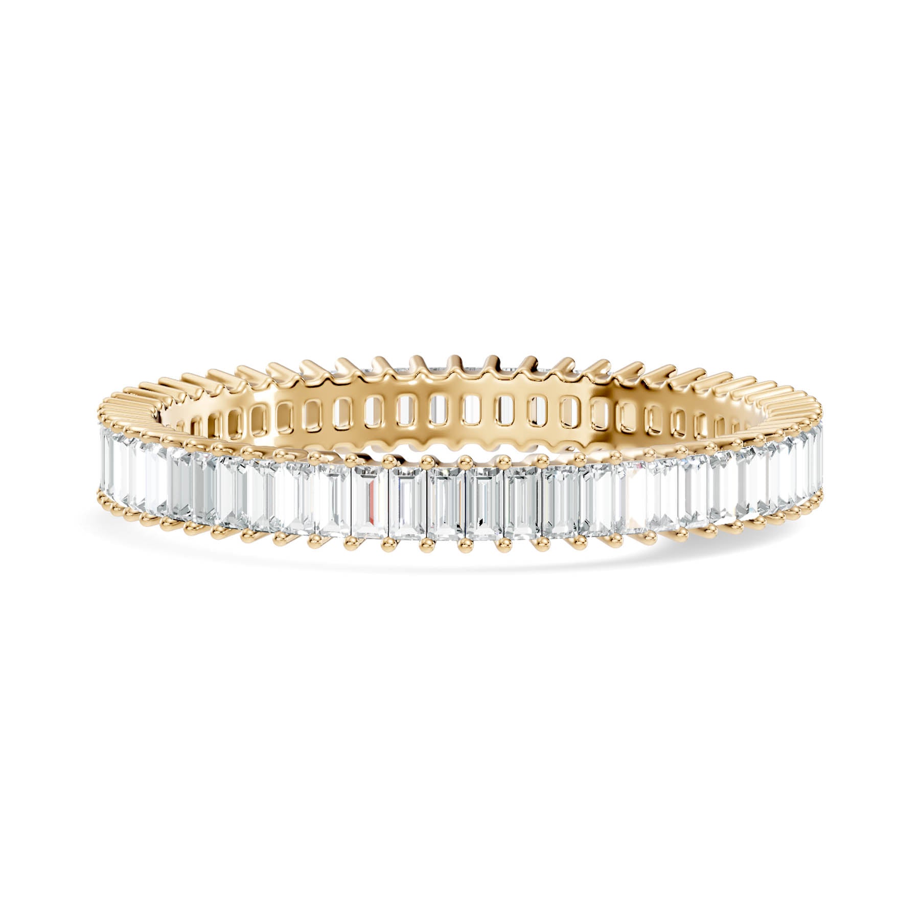 טבעת נצח (אטרניטי) יהלומי באגט 0.86 קרט, בשיבוץ שיני-אחיזה משותפות (BE1X2) 3
