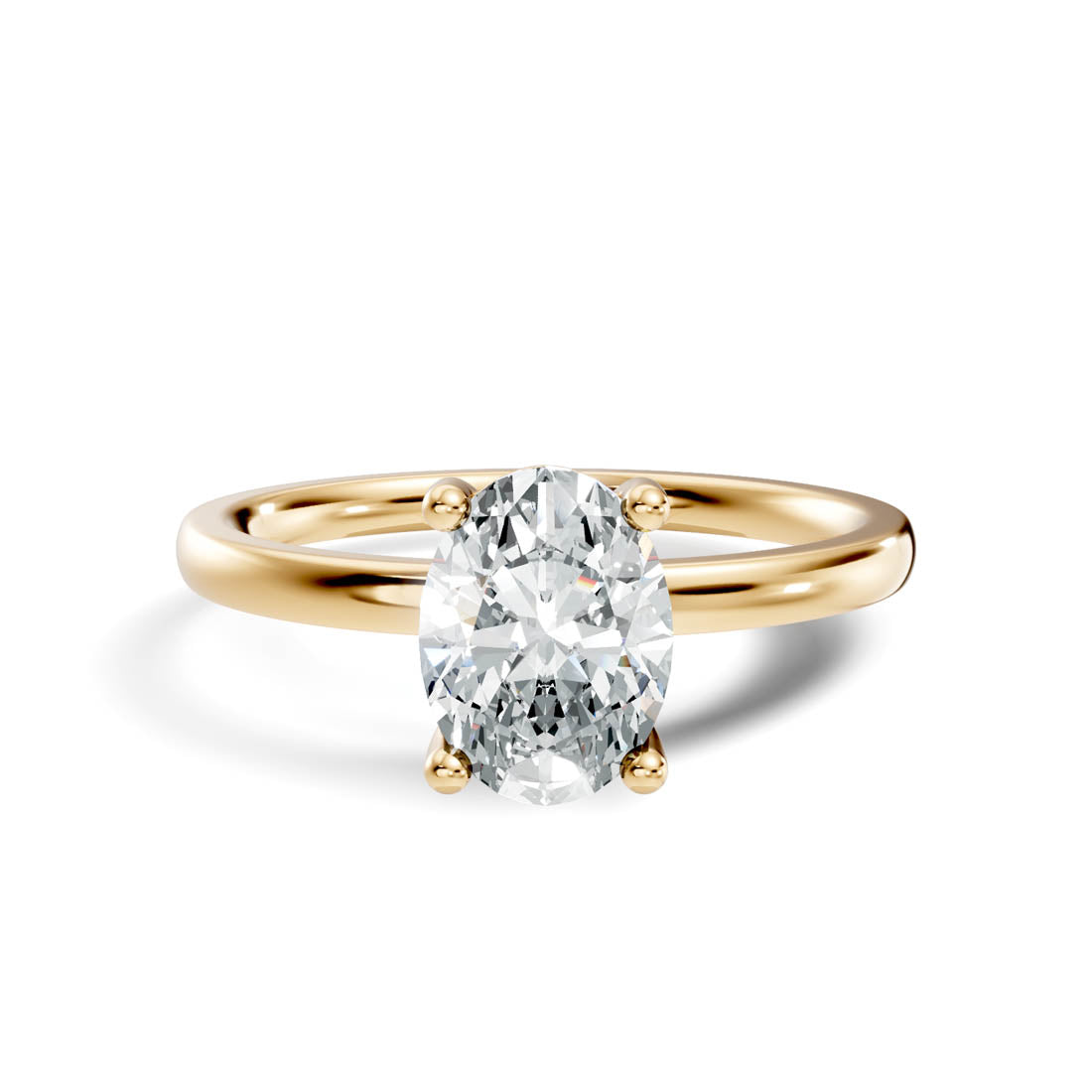 .50-1.00 Ct. Oval Diamond Solitaire Ring with Four-Prong Setting (b12-b) 3