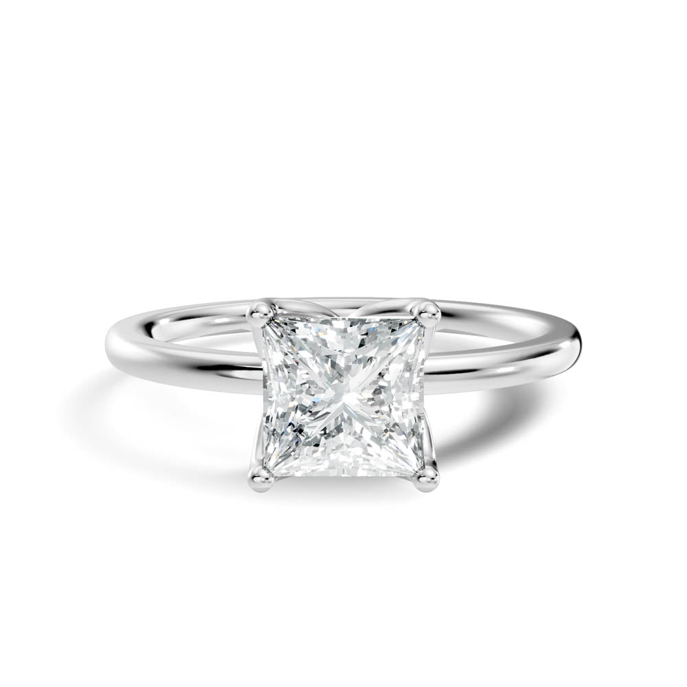 1.00 Ct. Princess Cut Diamond Classic Solitaire Ring (b7-c copy) 13