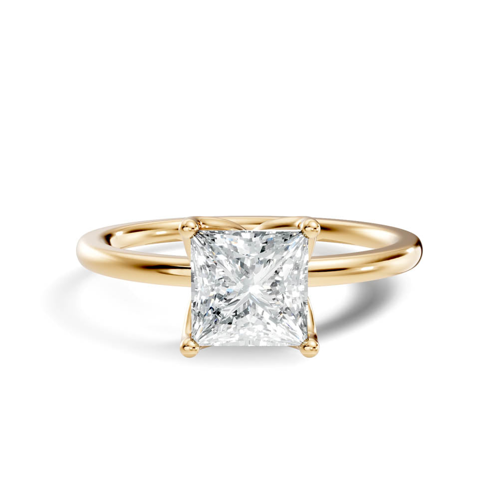 1.00 Ct. Princess Cut Diamond Classic Solitaire Ring (b7-c copy) 14