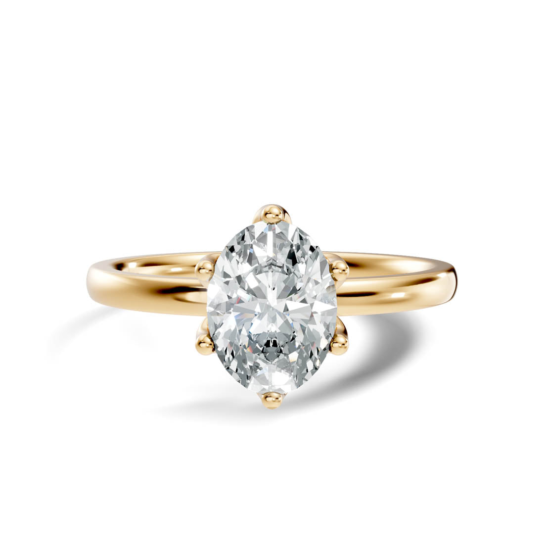 1.00 Ct. Oval Diamond Six-Prong Solitaire Ring (b11-b) 13
