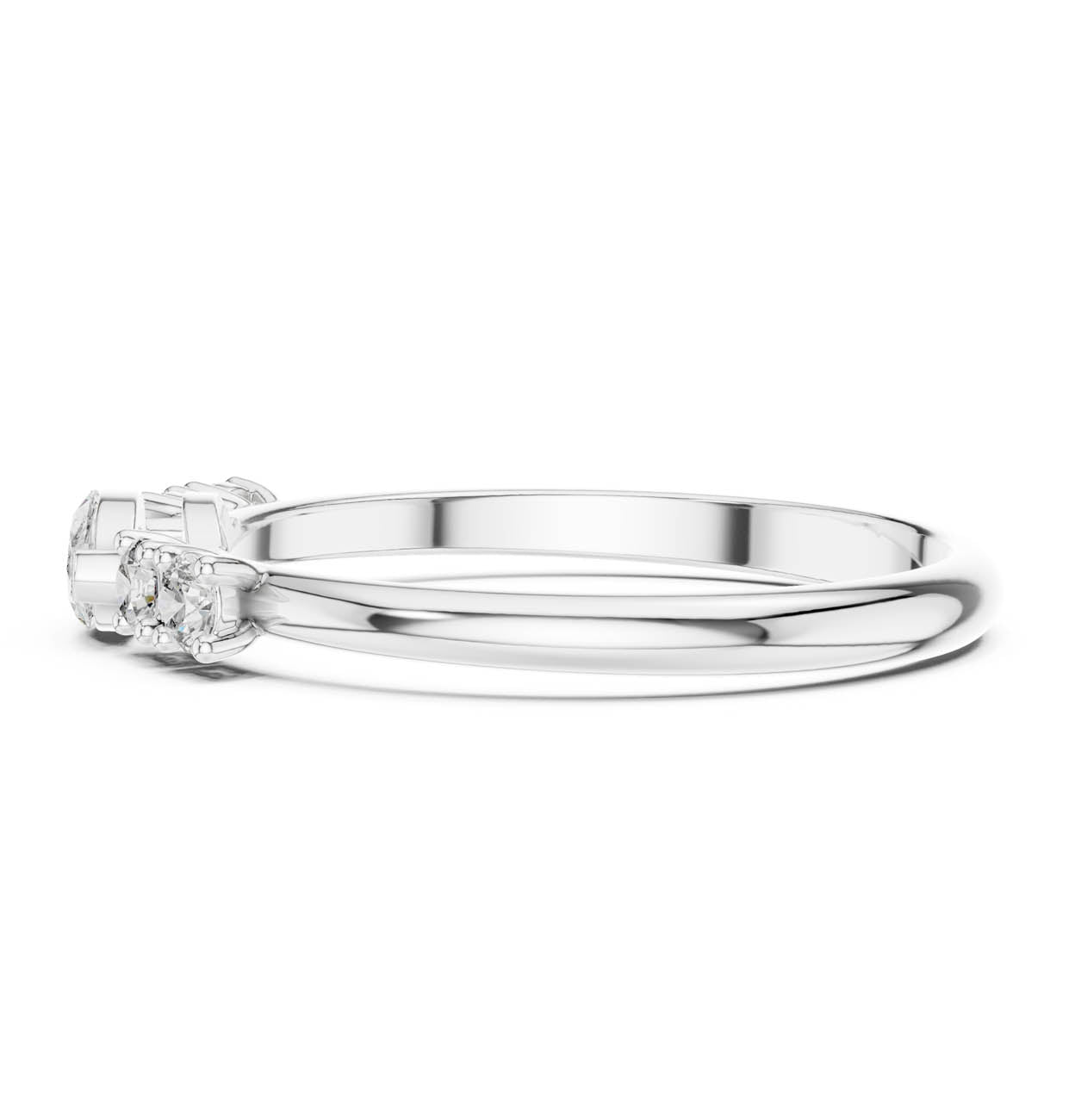 .29 Ct. Marquise Center Diamond Ring with Round Side Stones (HLR-104) 11