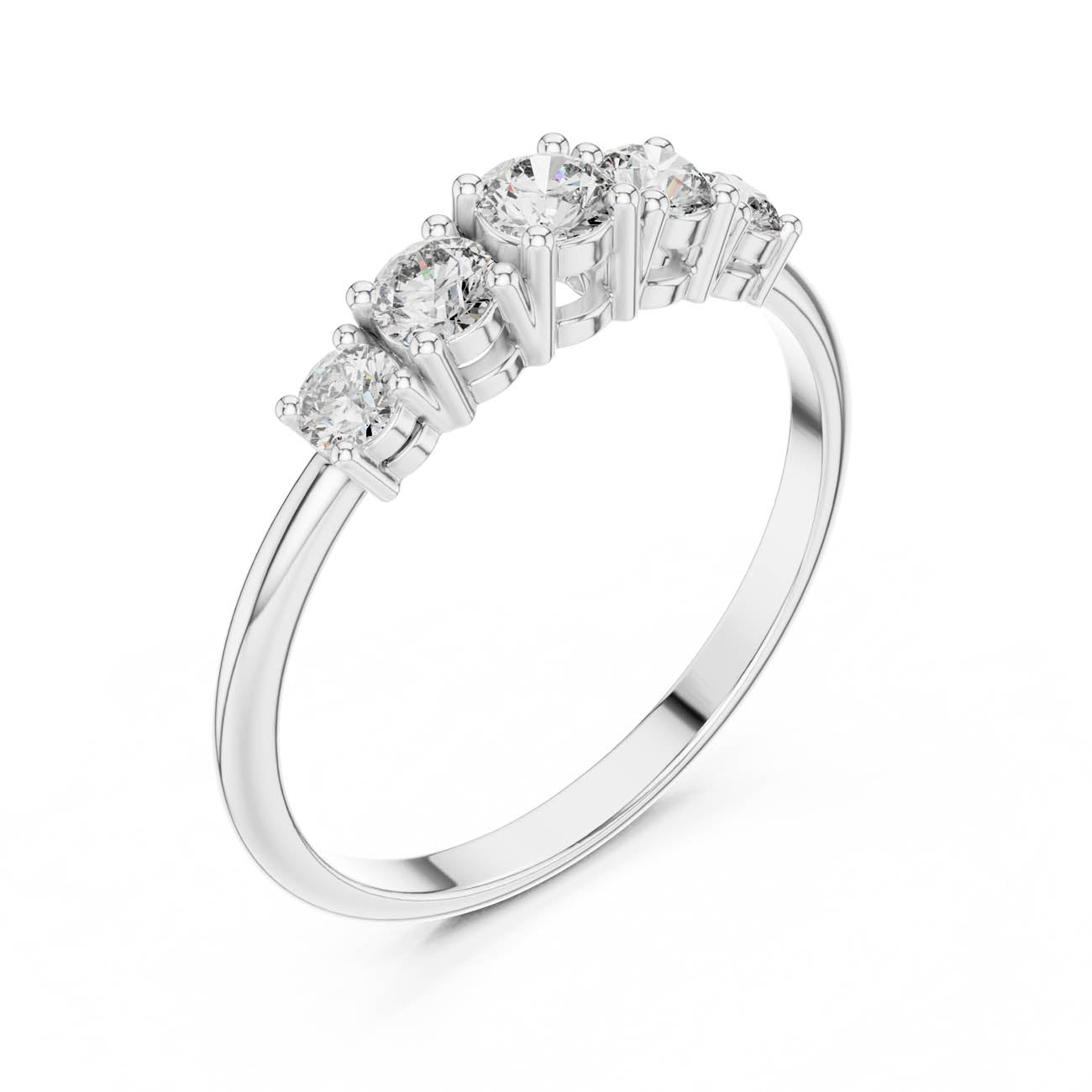 .42 Ct. Five-Stone Round Diamond Band (HLR-105) 6