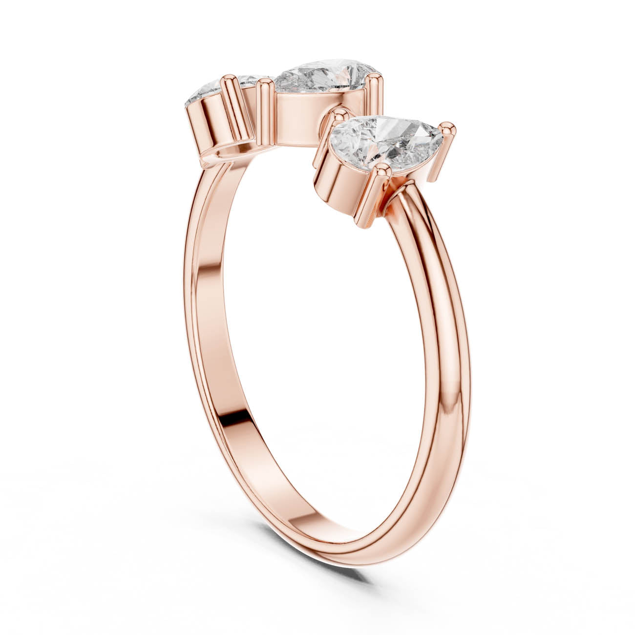 .50 Ct. Three-Pear Diamond Ring (HLR-106) 9