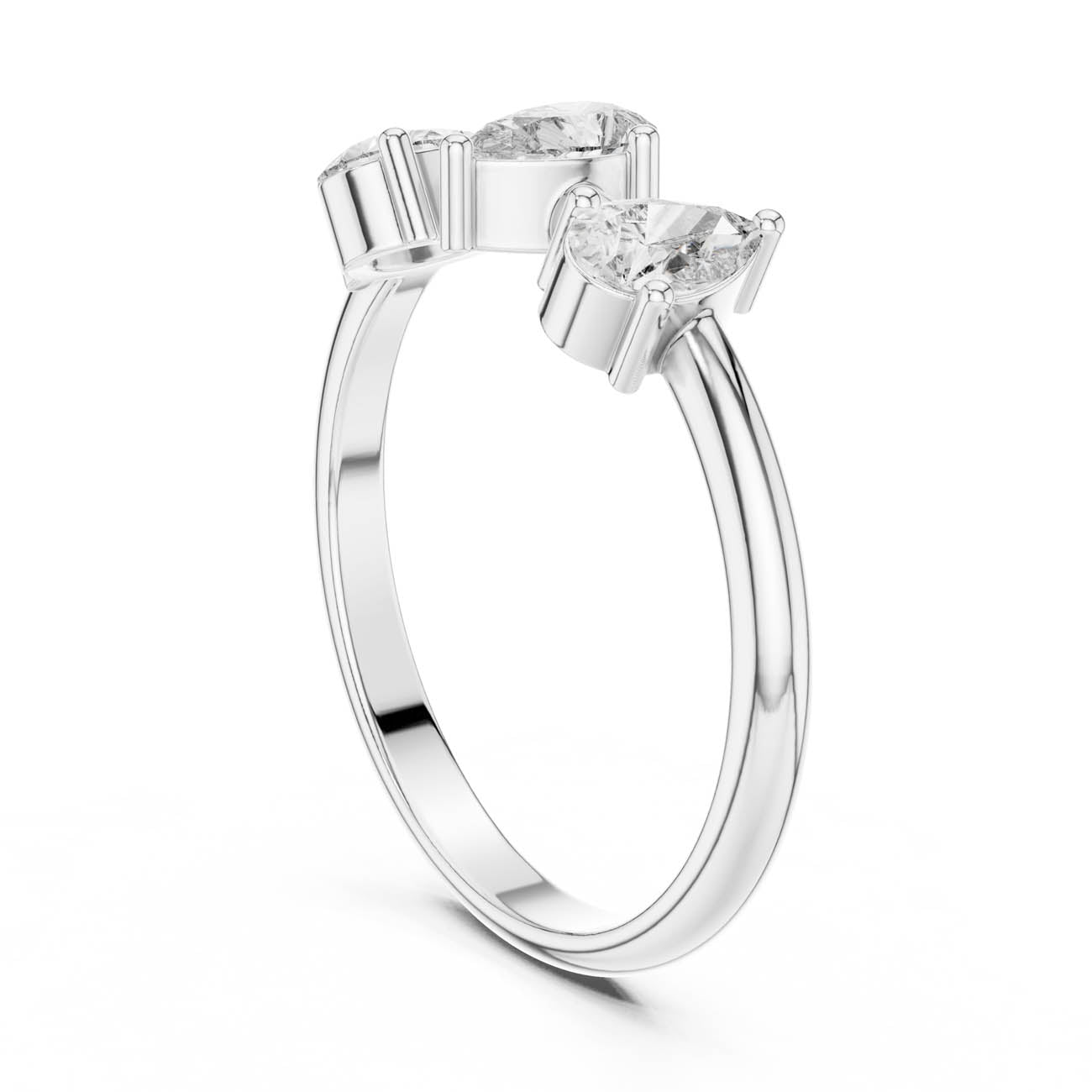 .50 Ct. Three-Pear Diamond Ring (HLR-106) 10