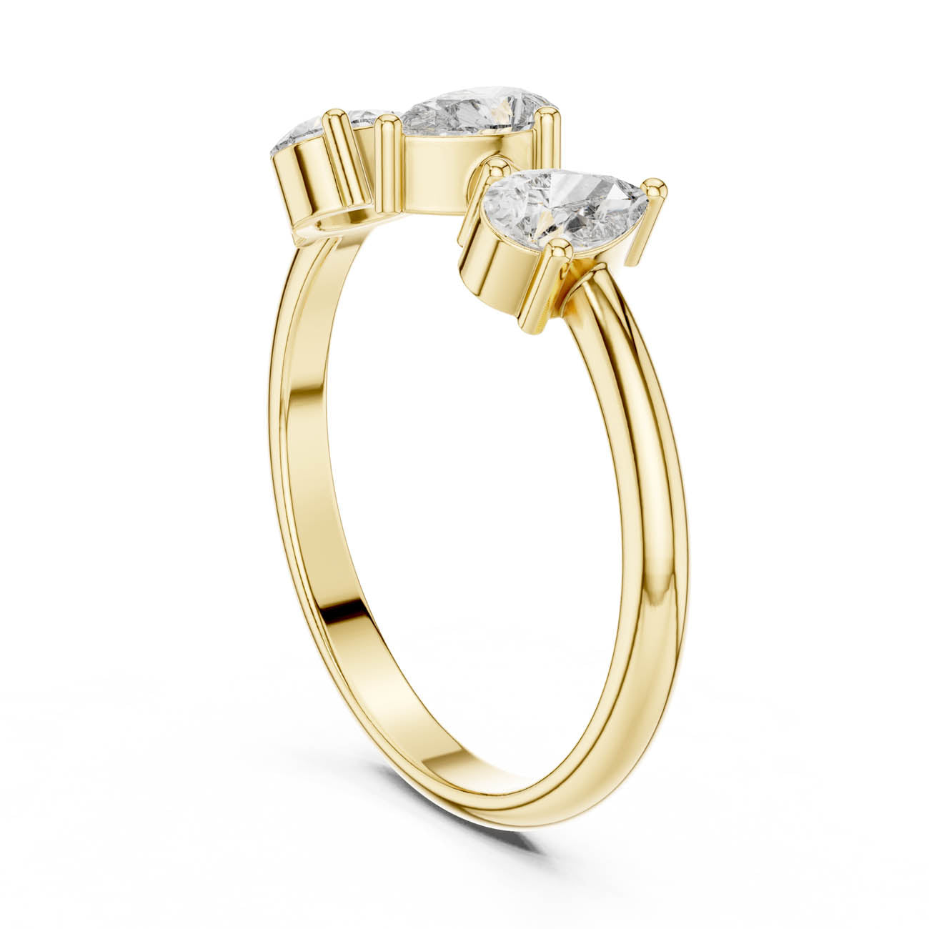 .50 Ct. Three-Pear Diamond Ring (HLR-106) 3