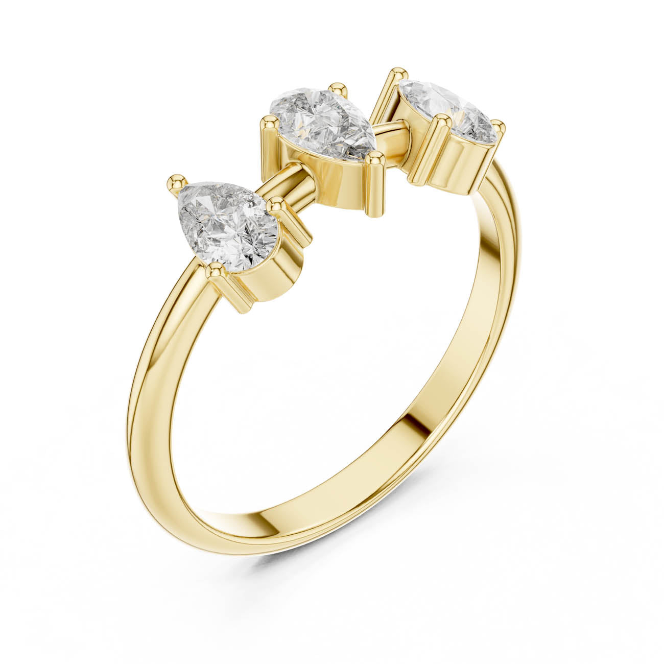 .50 Ct. Three-Pear Diamond Ring (HLR-106)