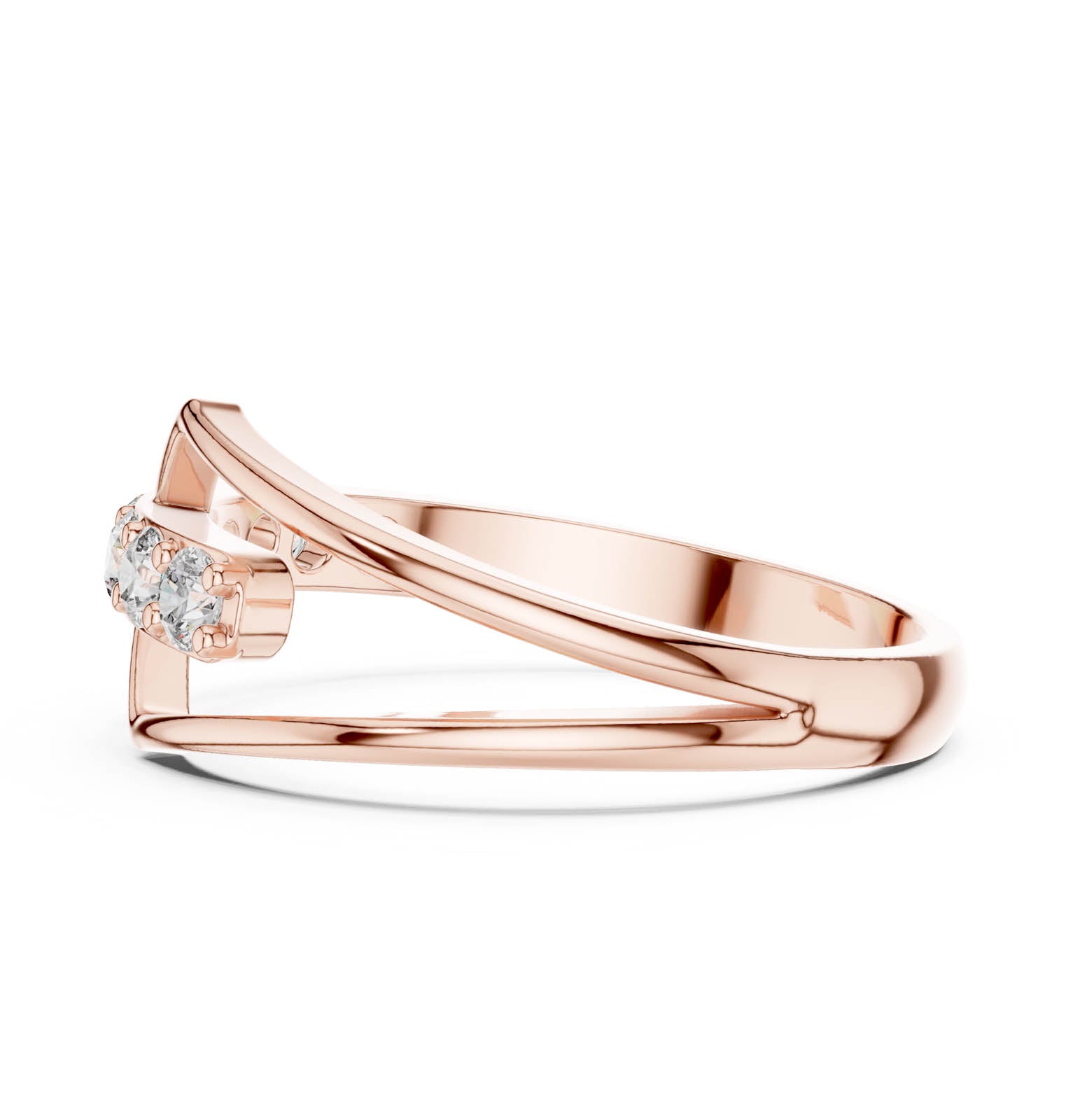 .36 Ct. Geometric Open Frame Diamond Band with Pavé Row (HLR-107) 4