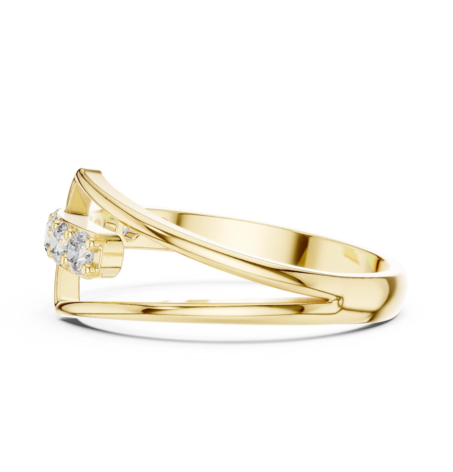 .36 Ct. Geometric Open Frame Diamond Band with Pavé Row (HLR-107) 7