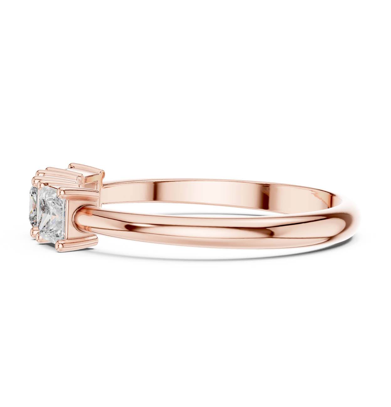 .51 Ct. Three-Princess Diamond Ring (HLR-109) 12