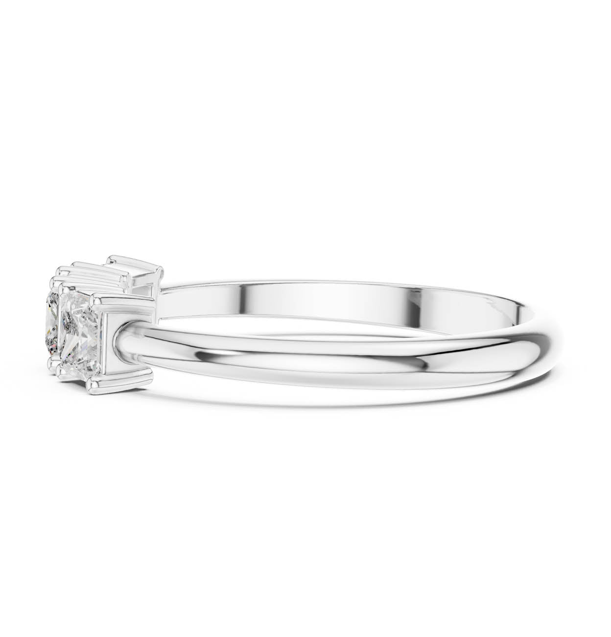 .51 Ct. Three-Princess Diamond Ring (HLR-109) 11