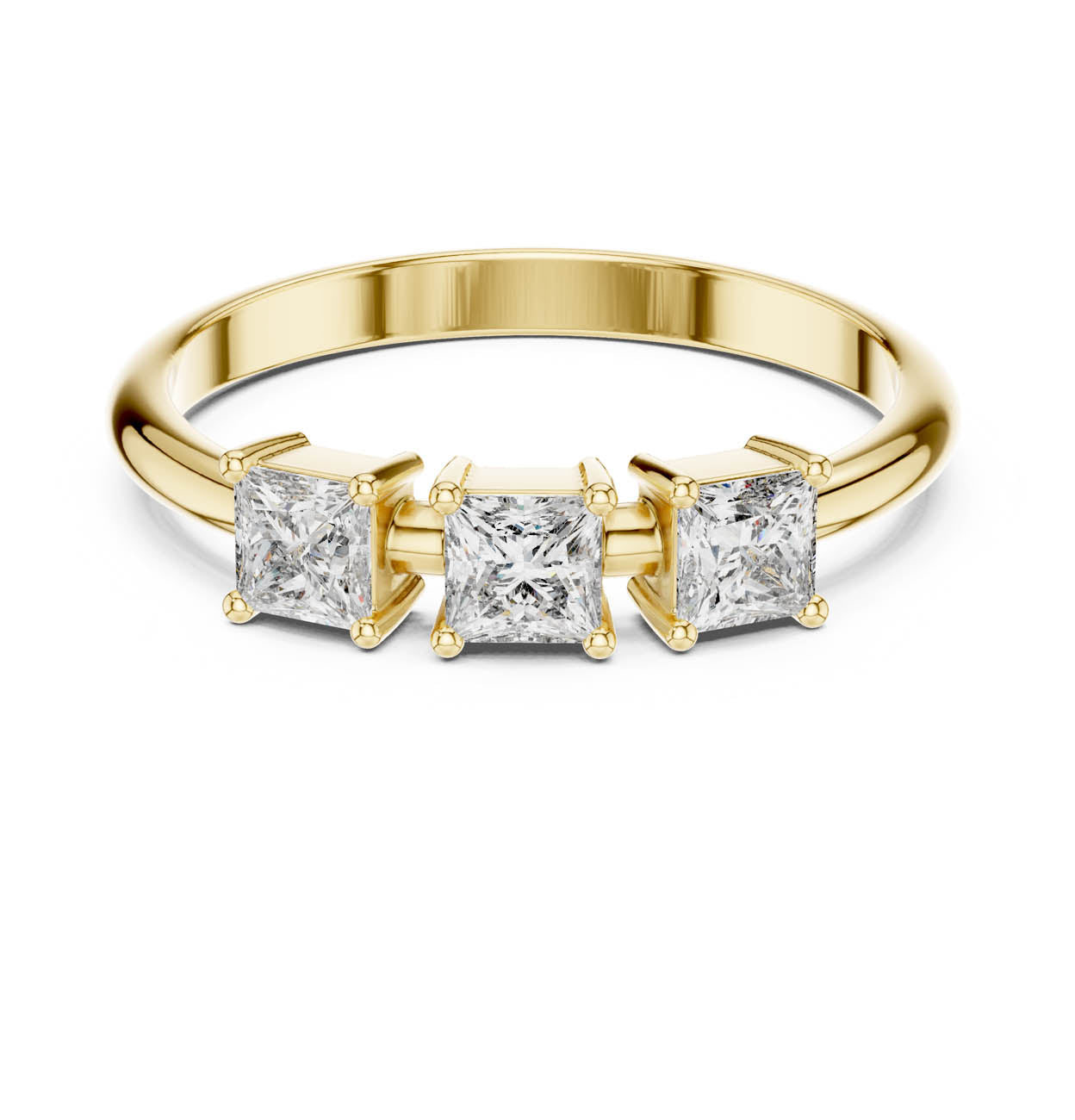 .51 Ct. Three-Princess Diamond Ring (HLR-109)