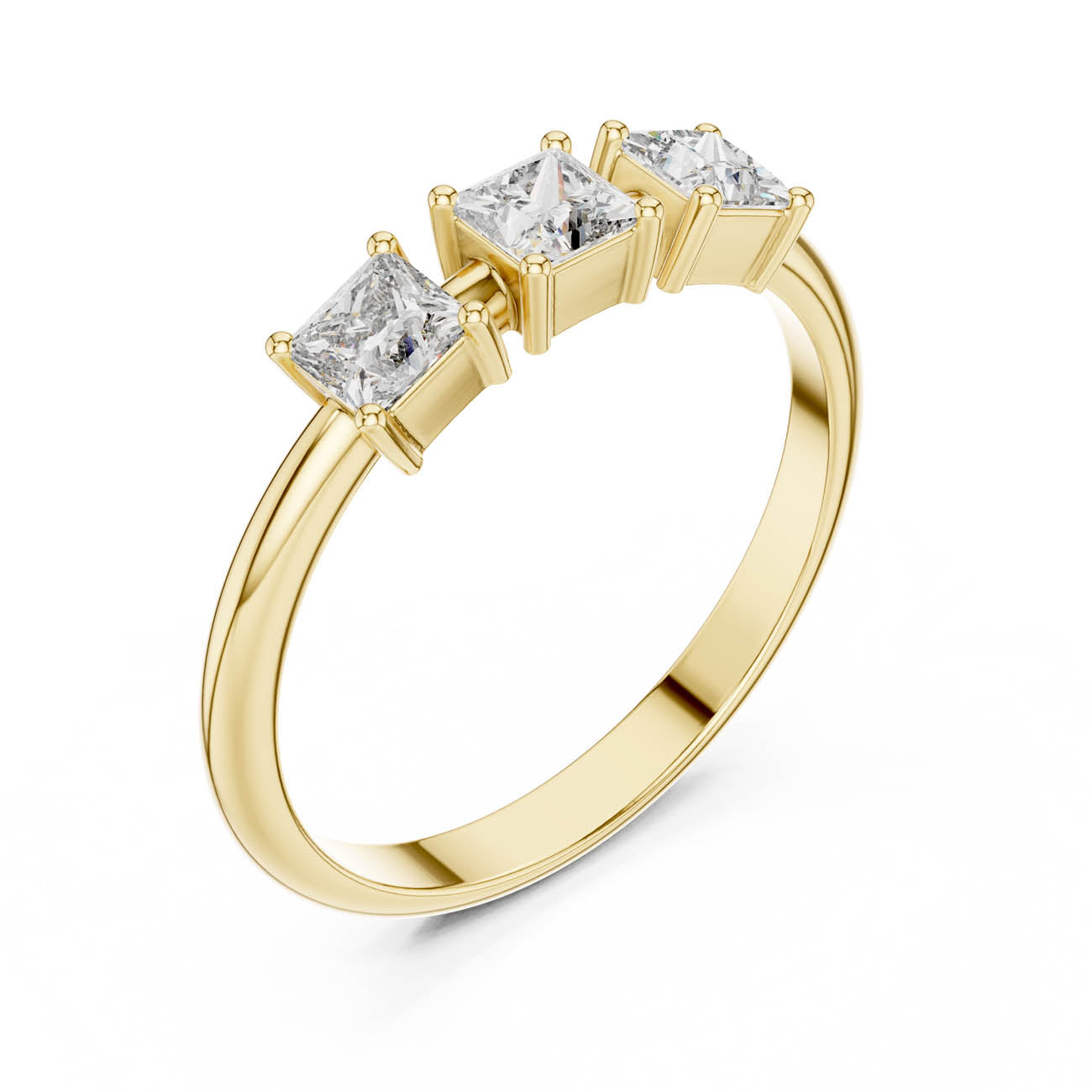 .51 Ct. Three-Princess Diamond Ring (HLR-109)