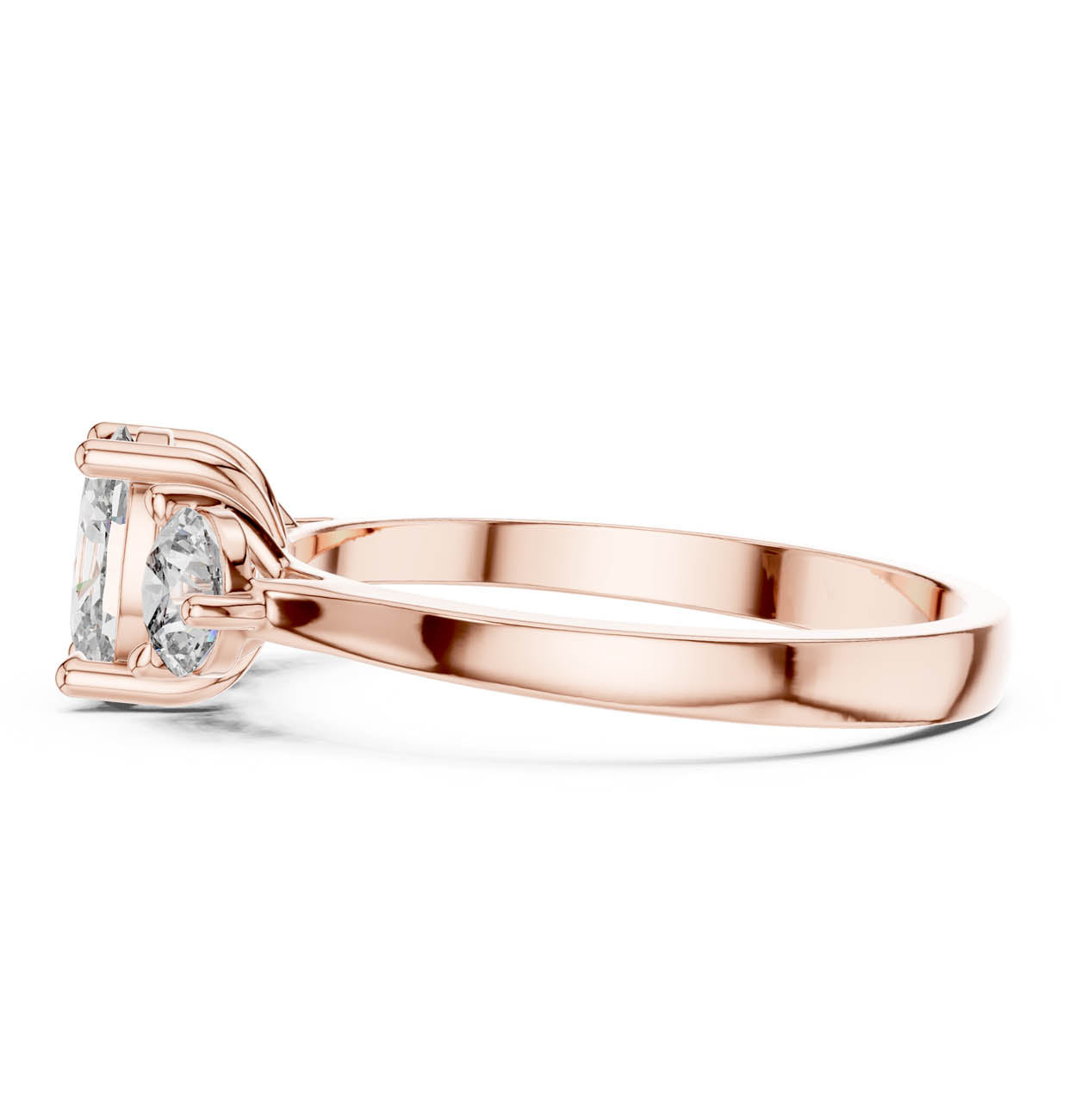 1.28 Ct. Oval Diamond Ring with Round Side Stones (HLR-19) 12