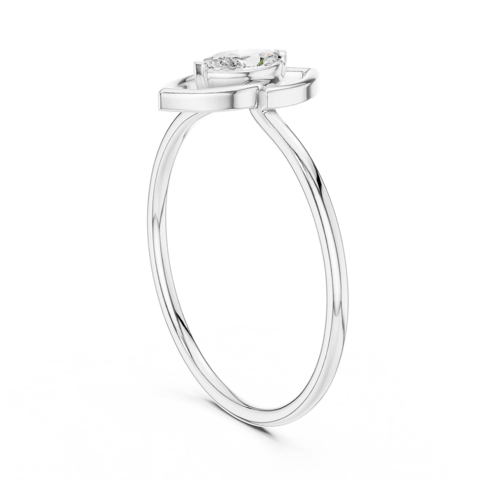 .16 Ct. Marquise Diamond Ring with Open Double Frame (HLR-197) 10