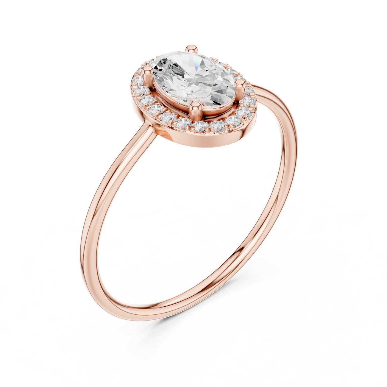 .60 Ct. Oval Diamond Halo Ring (HLR-203) 6