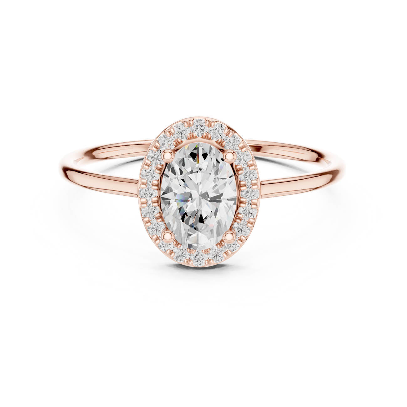 .60 Ct. Oval Diamond Halo Ring (HLR-203) 7