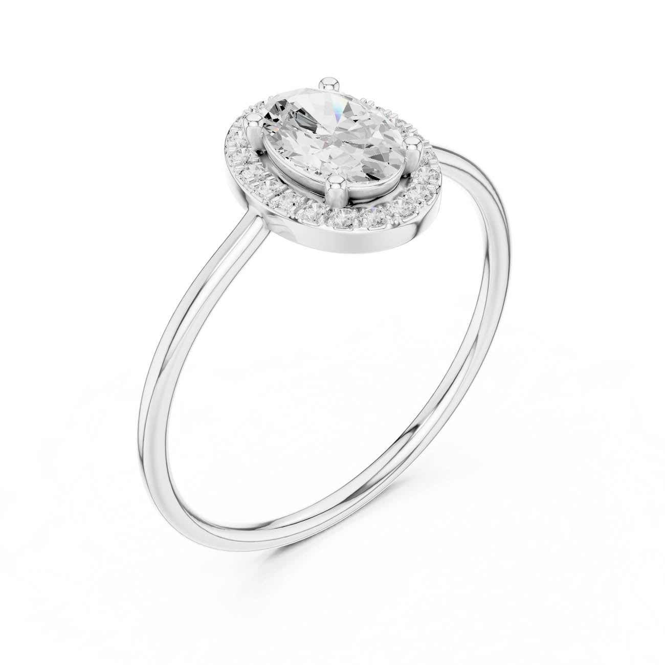 .60 Ct. Oval Diamond Halo Ring (HLR-203) 8