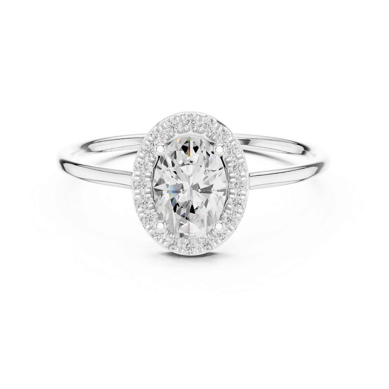 .60 Ct. Oval Diamond Halo Ring (HLR-203)