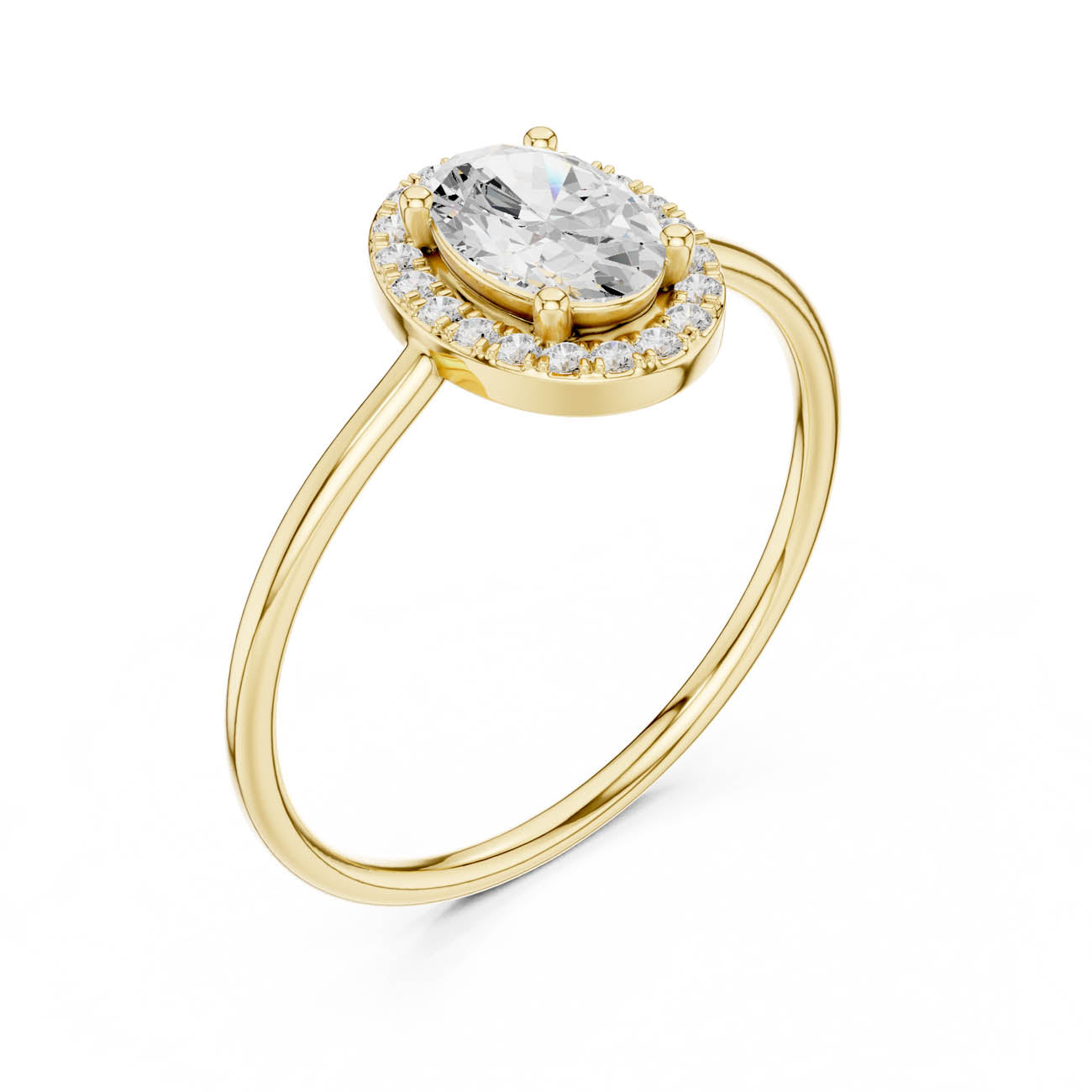 .60 Ct. Oval Diamond Halo Ring (HLR-203)