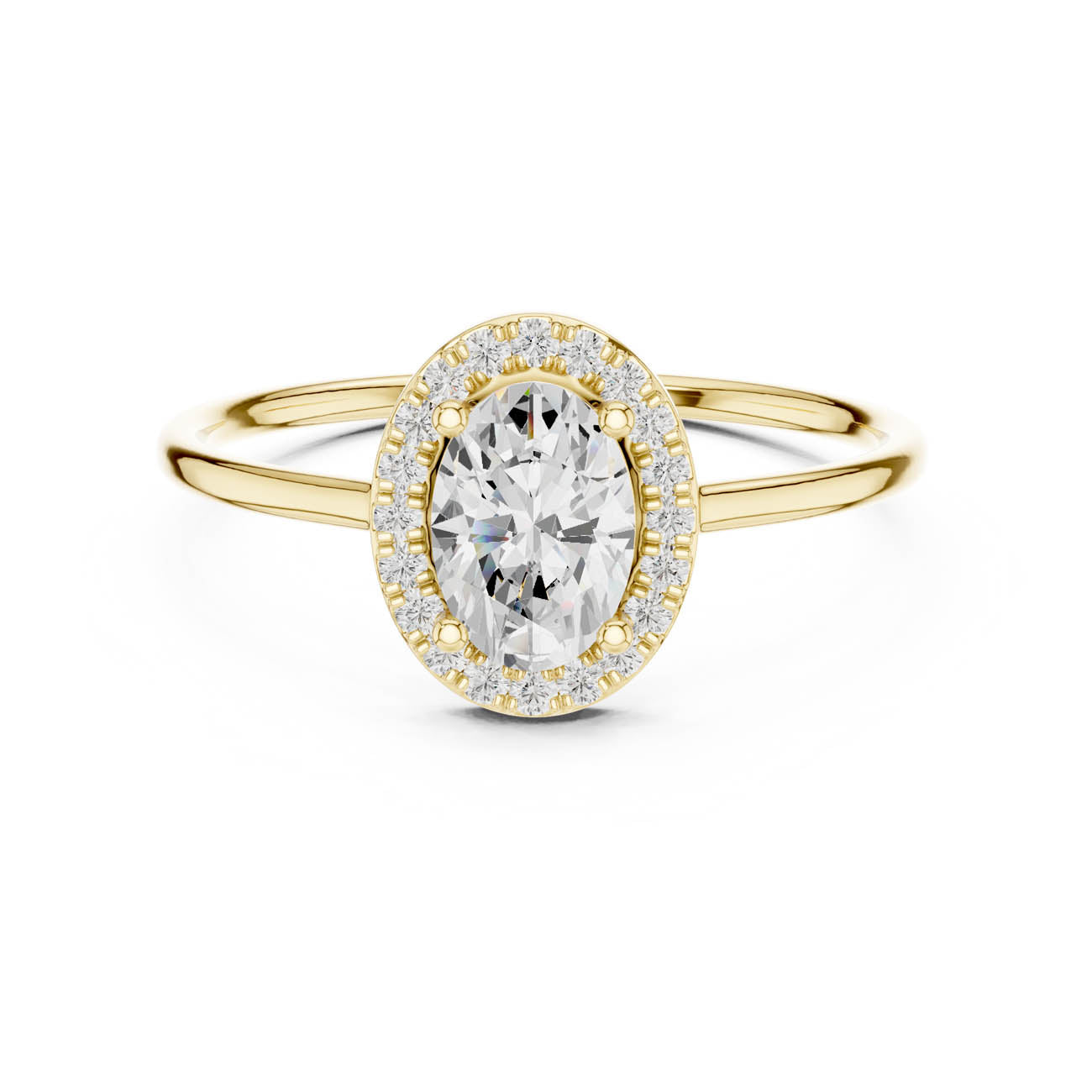 .60 Ct. Oval Diamond Halo Ring (HLR-203) 5