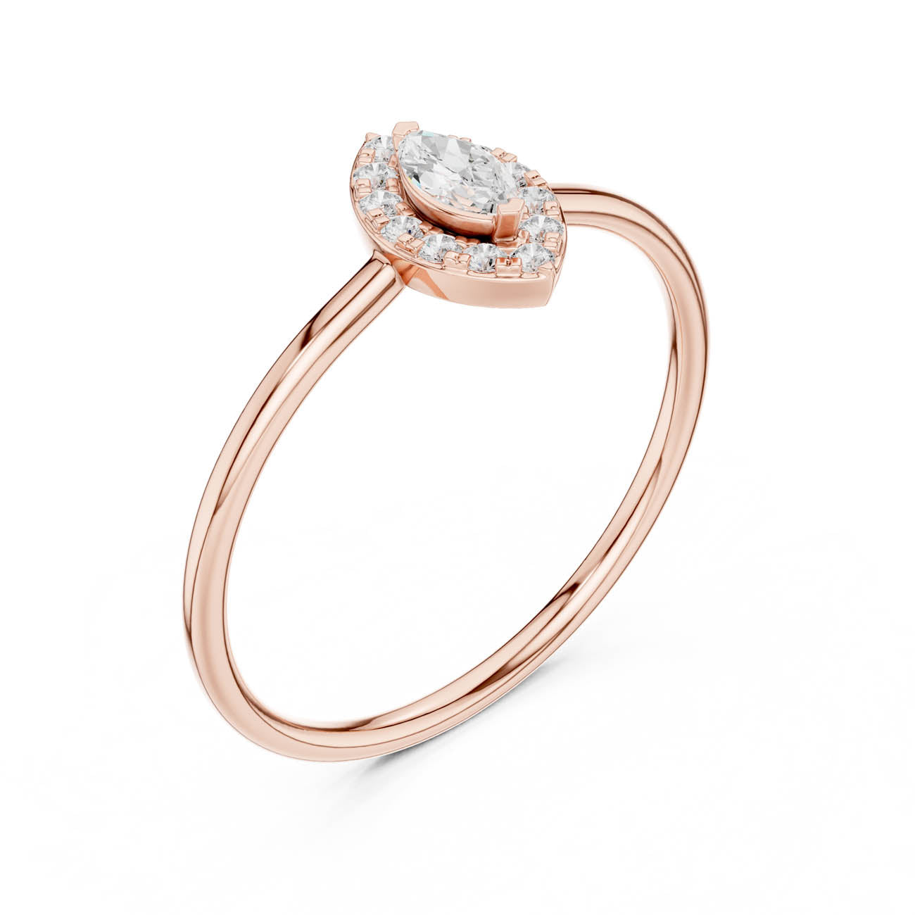 .15 Ct. Marquise Diamond Halo Ring (HLR-204) 8