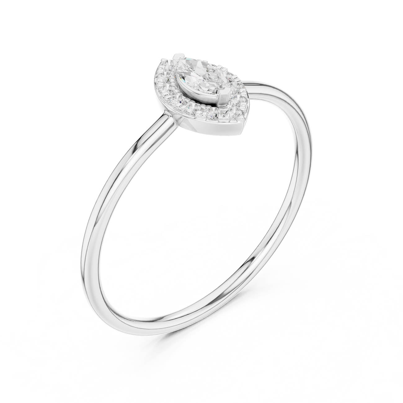 .15 Ct. Marquise Diamond Halo Ring (HLR-204) 6