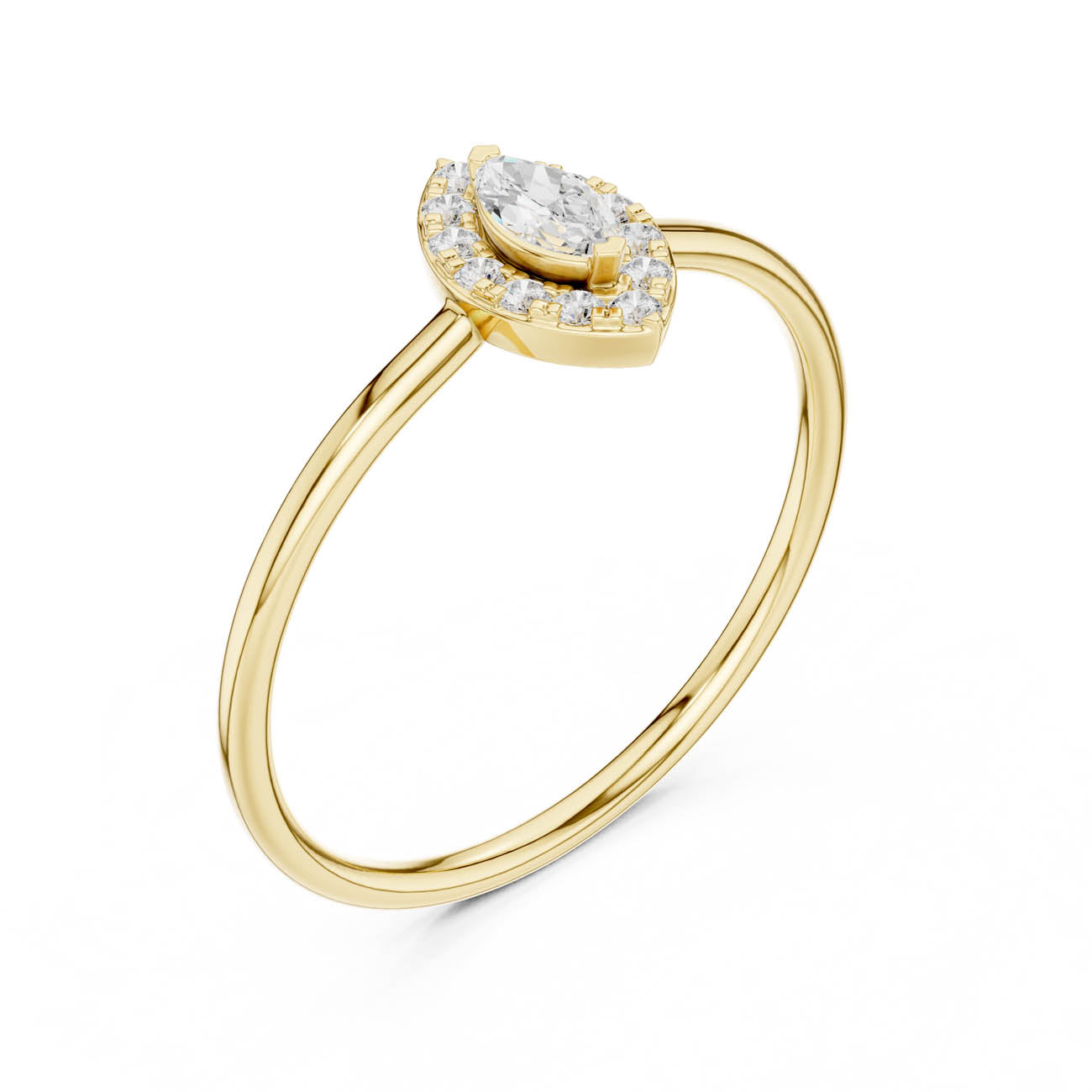 .15 Ct. Marquise Diamond Halo Ring (HLR-204)