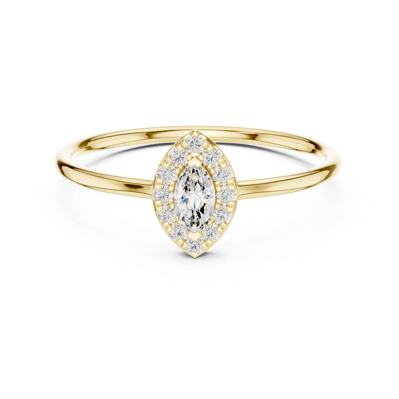 .15 Ct. Marquise Diamond Halo Ring (HLR-204) 5