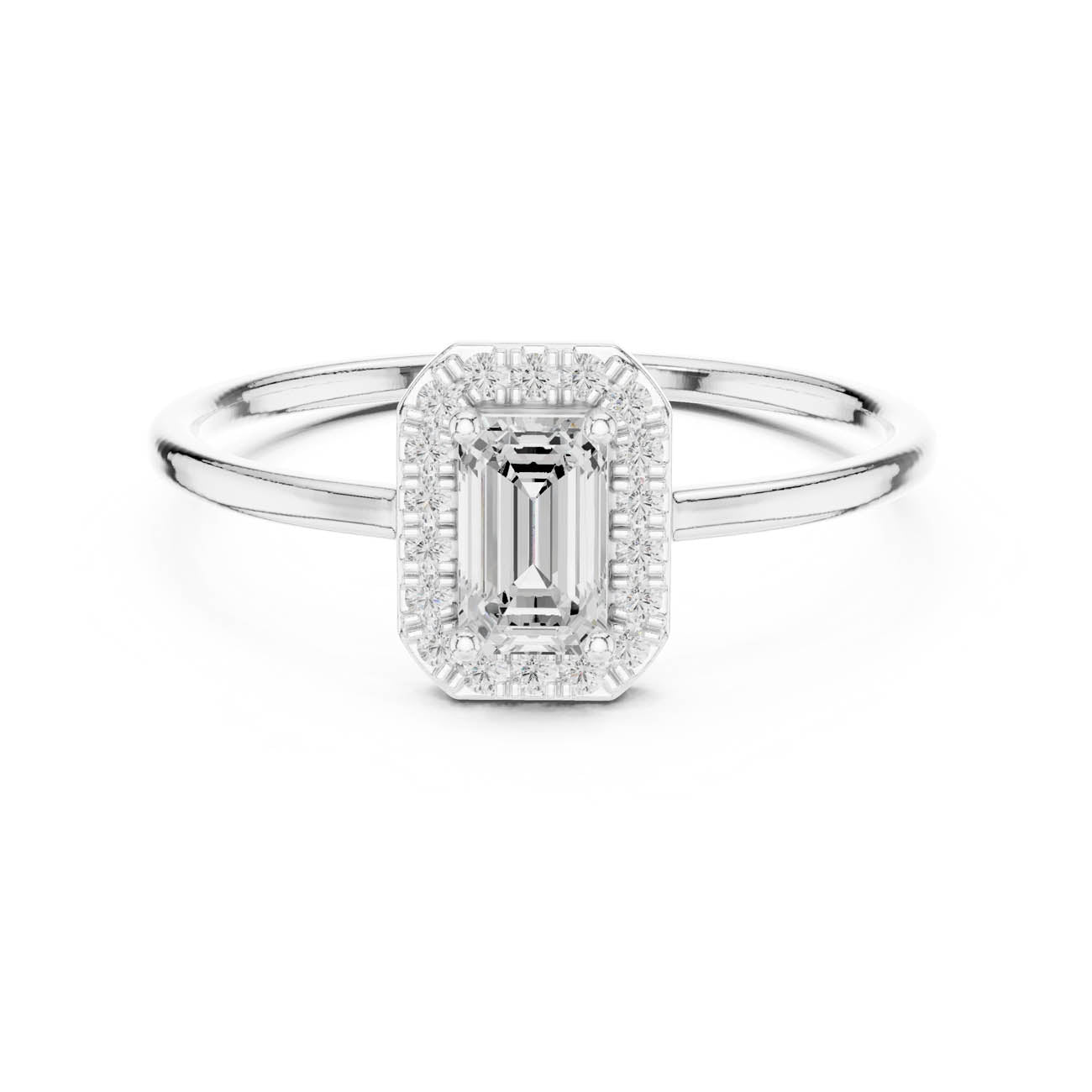 .34 Ct. Emerald-Cut Diamond Halo Ring (HLR-206) 5