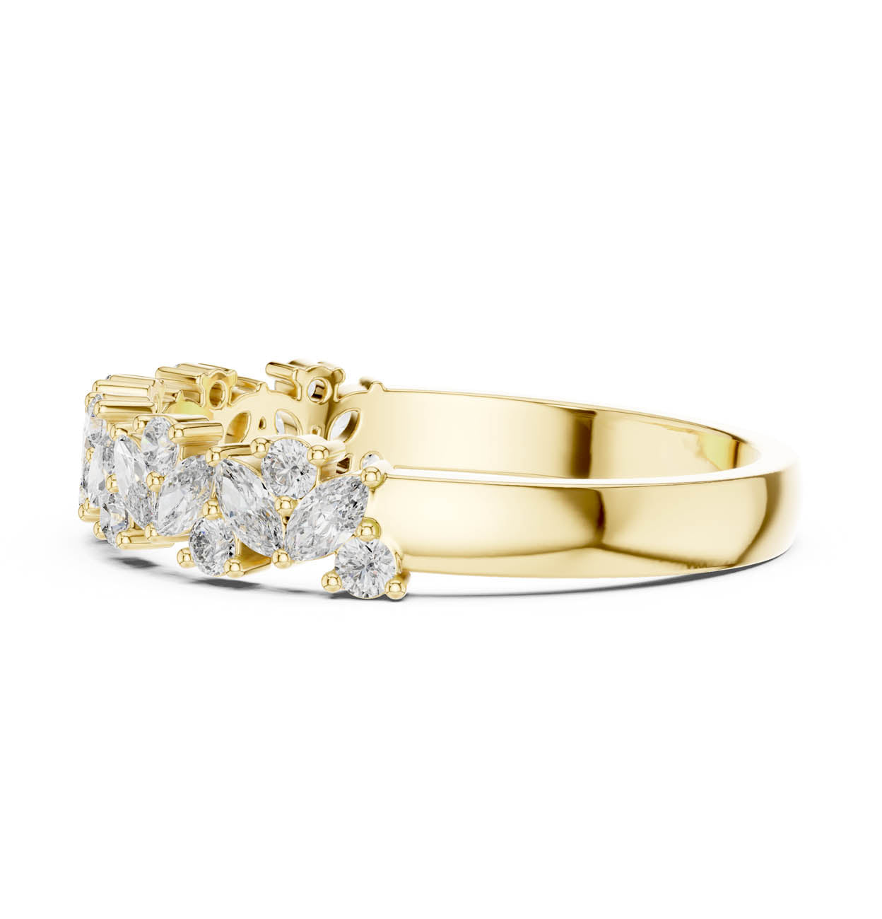 .50 Ct. Marquise and Round Diamond Half Eternity Ring (HLR-21) 5
