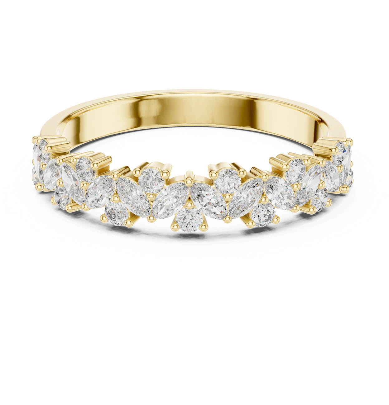 .50 Ct. Marquise and Round Diamond Half Eternity Ring (HLR-21) 4