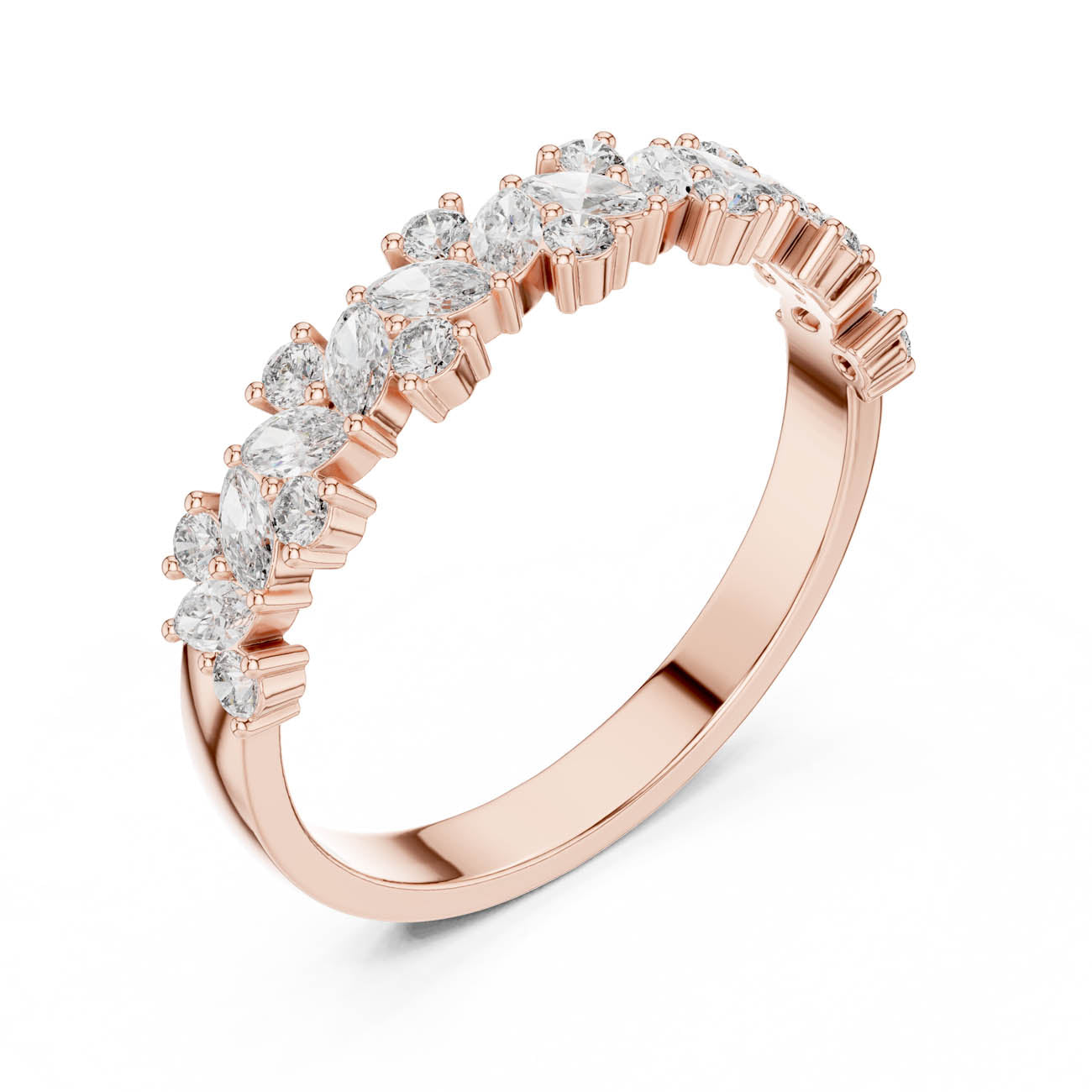 .50 Ct. Marquise and Round Diamond Half Eternity Ring (HLR-21) 10