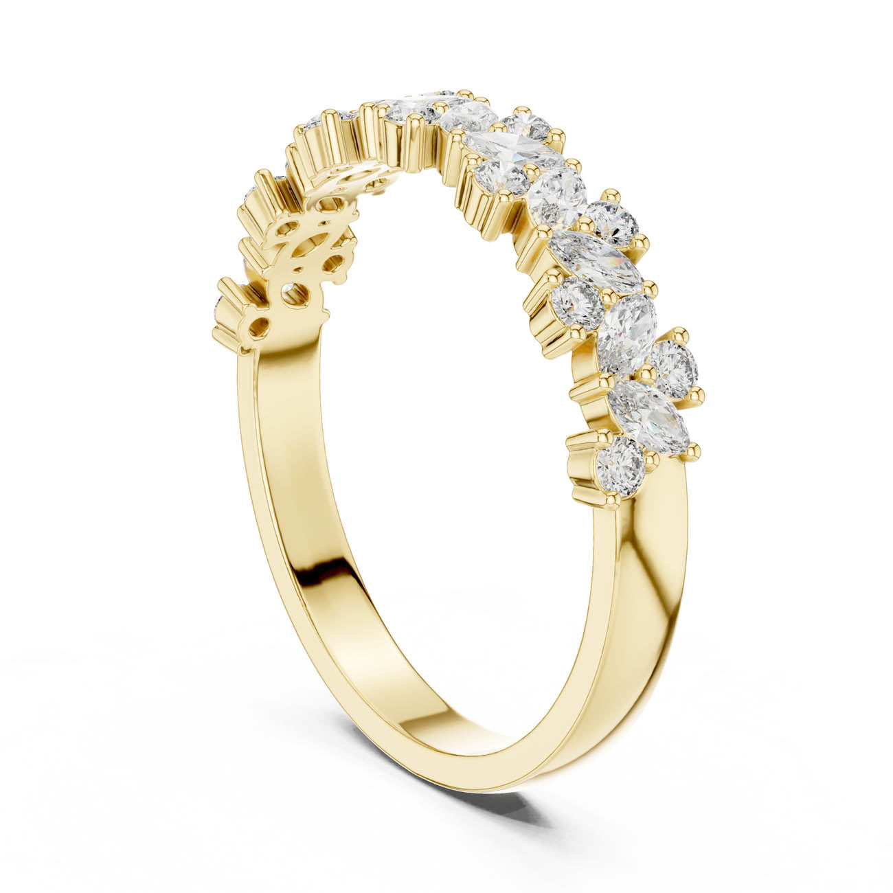 .50 Ct. Marquise and Round Diamond Half Eternity Ring (HLR-21) 3