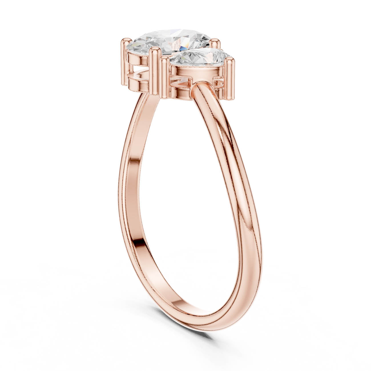 .65 Ct. Oval and Pear Diamond Two-Stone Ring (HLR-233) 10