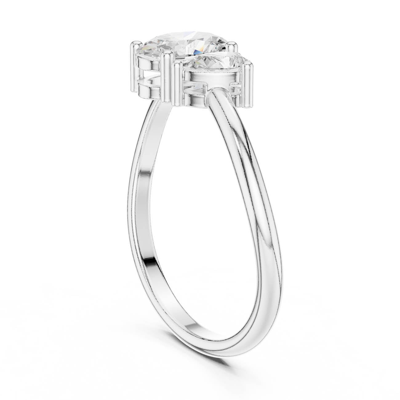.65 Ct. Oval and Pear Diamond Two-Stone Ring (HLR-233) 9