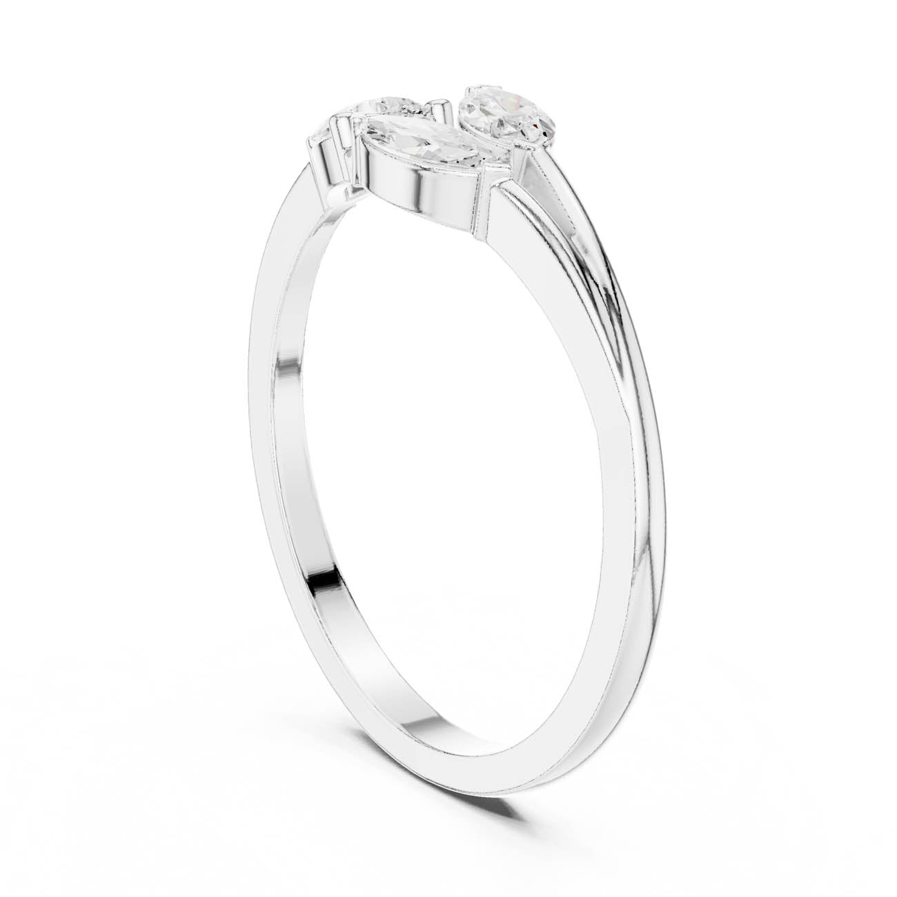 .38 Ct. Marquise and Pear Diamond Ring with Split Band (HLR-235) 9
