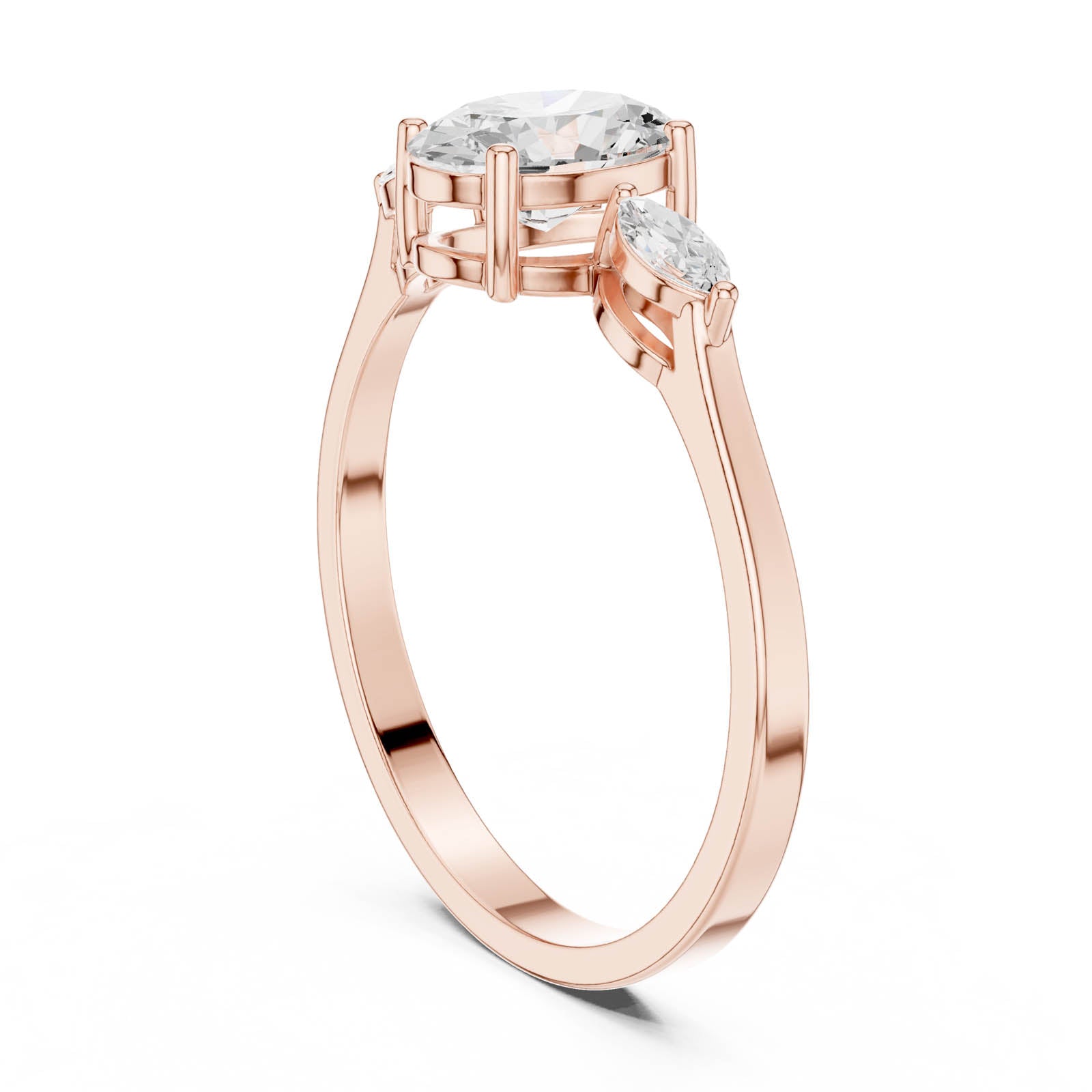 .76 Ct. Oval Diamond Ring with Marquise Side Stones (HLR-45) 10