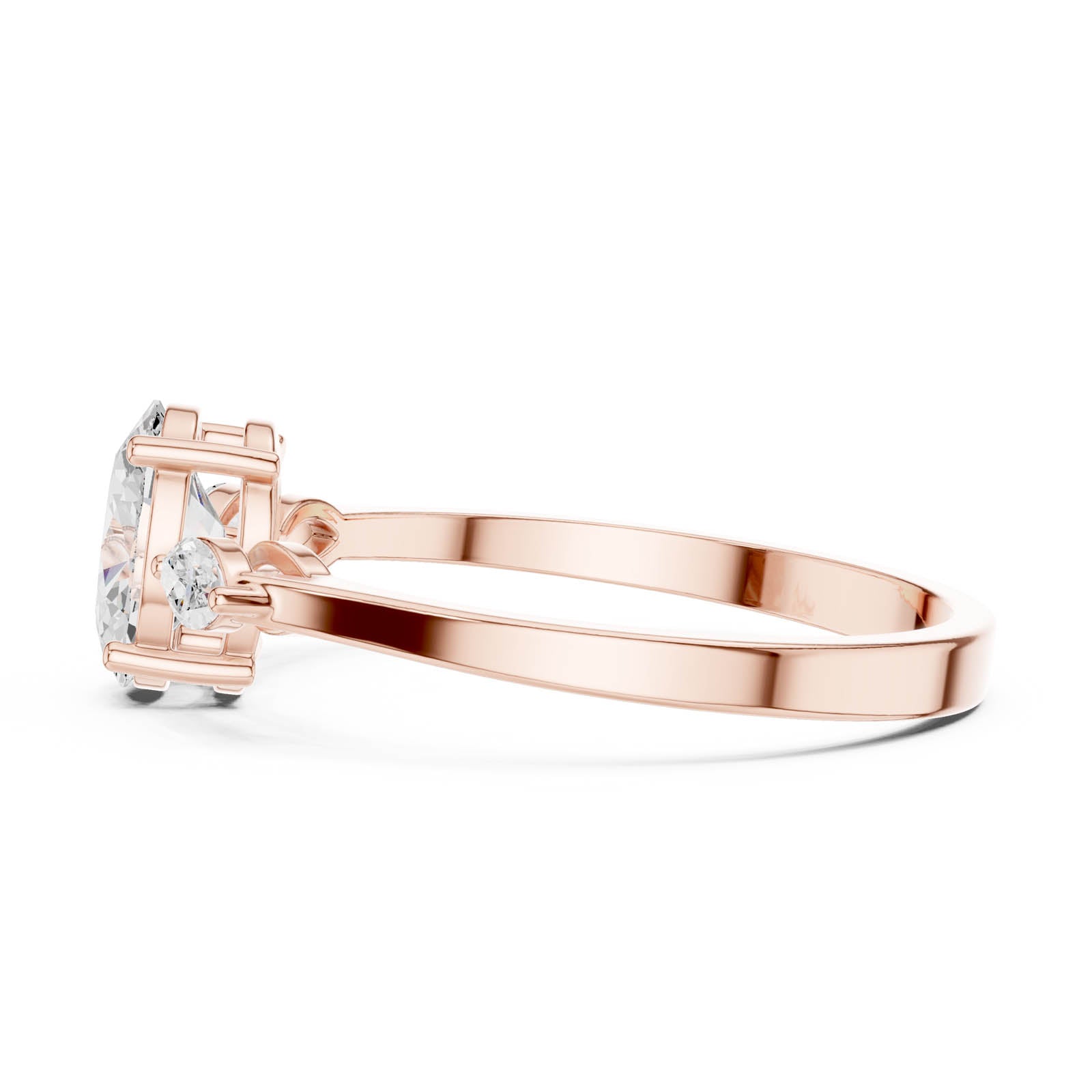 .76 Ct. Oval Diamond Ring with Marquise Side Stones (HLR-45) 4