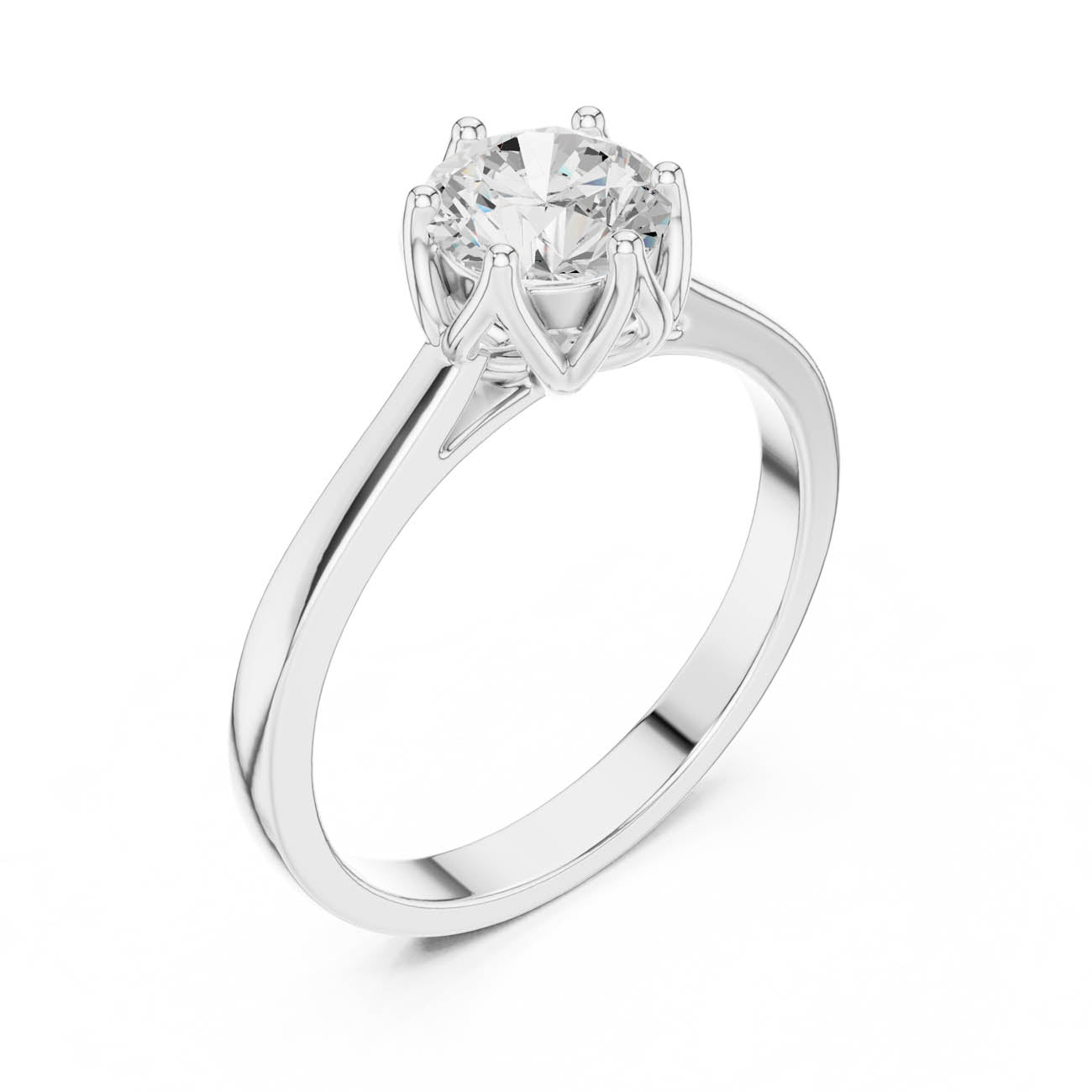 .85 Ct. Round Diamond Solitaire Engagement Ring (HLR-46) 6