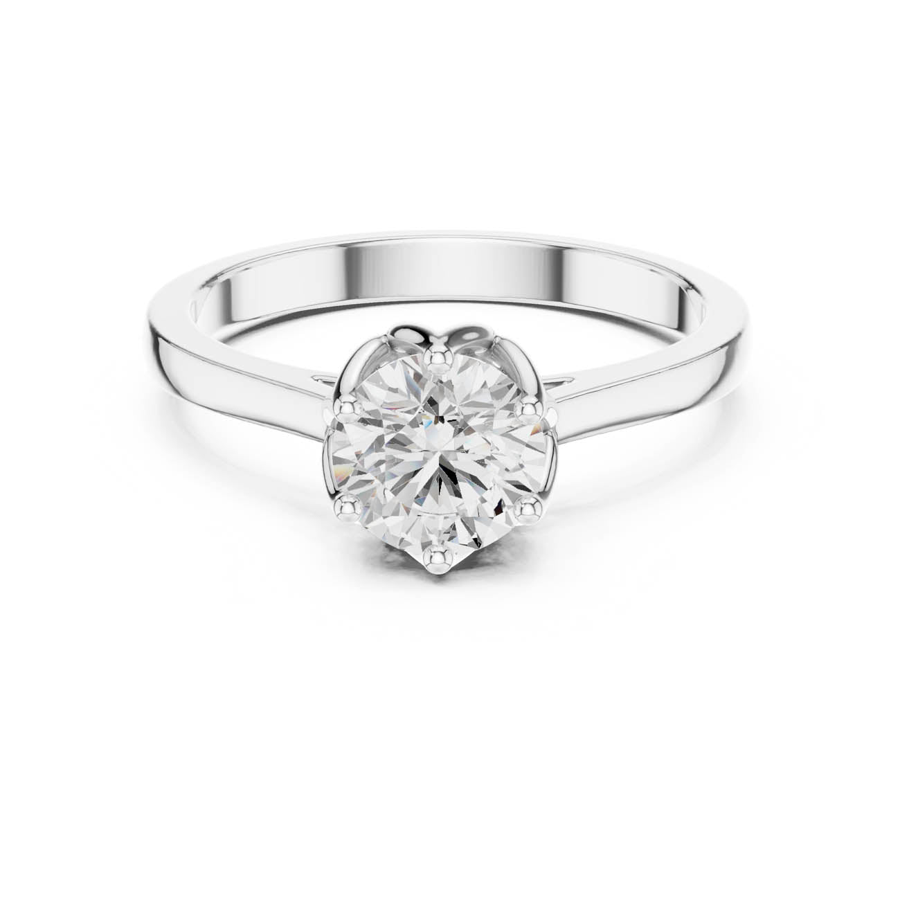 .85 Ct. Round Diamond Solitaire Engagement Ring (HLR-46) 7
