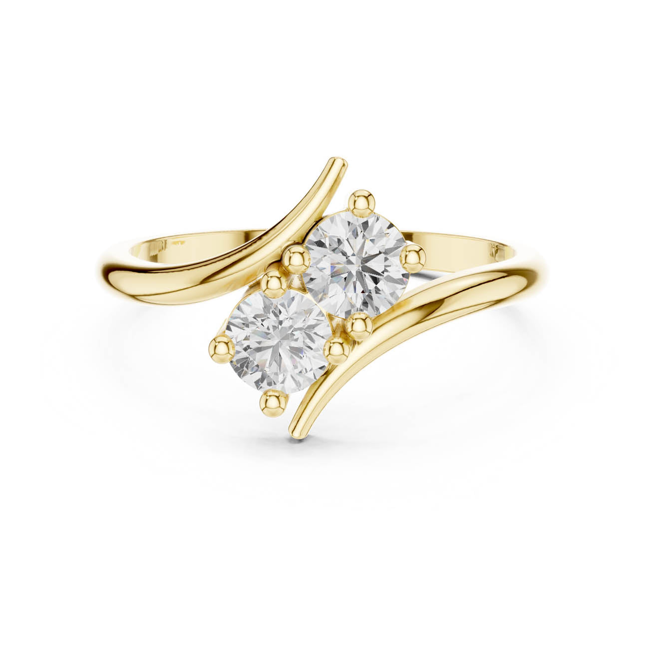 .60 Ct. Two-Stone Round Diamond Bypass Ring (HLR-74)