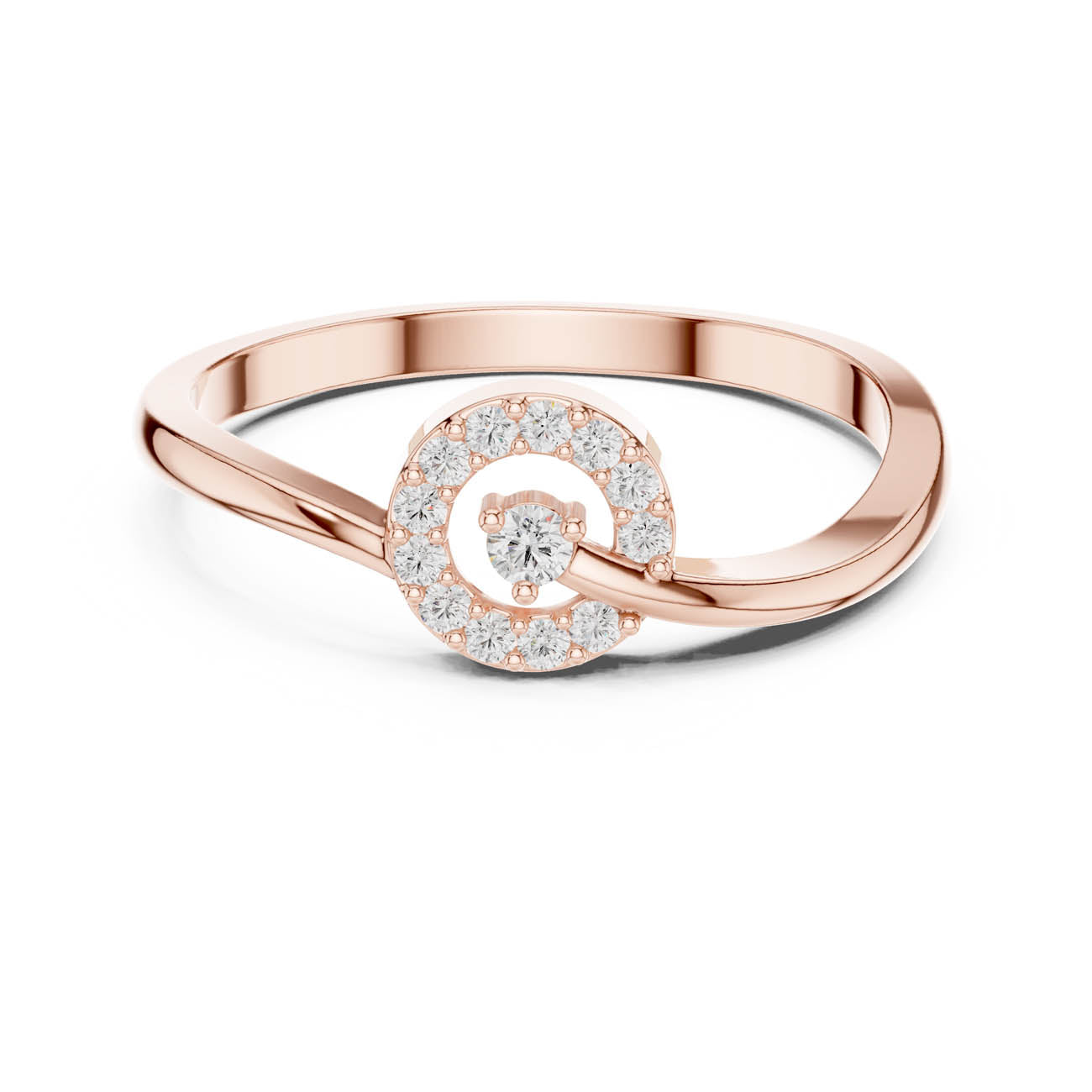 .10 Ct. Diamond Spiral Halo Ring (HLR-78) 5