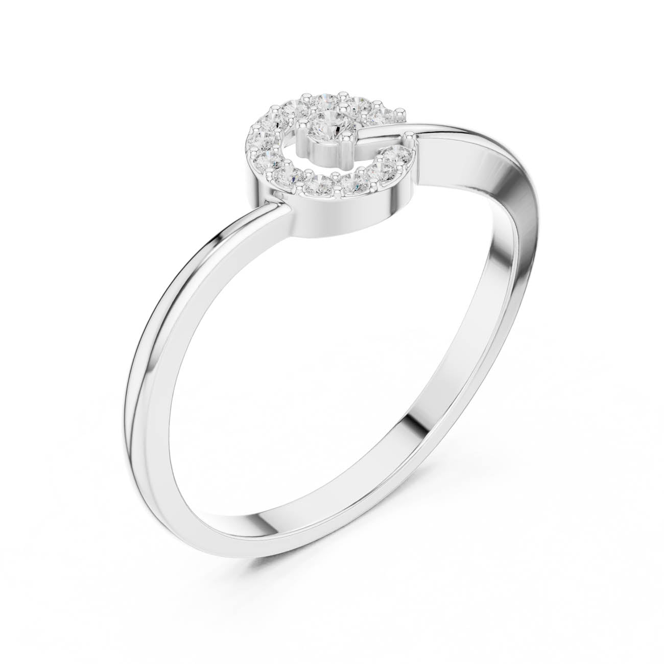 .10 Ct. Diamond Spiral Halo Ring (HLR-78) 8