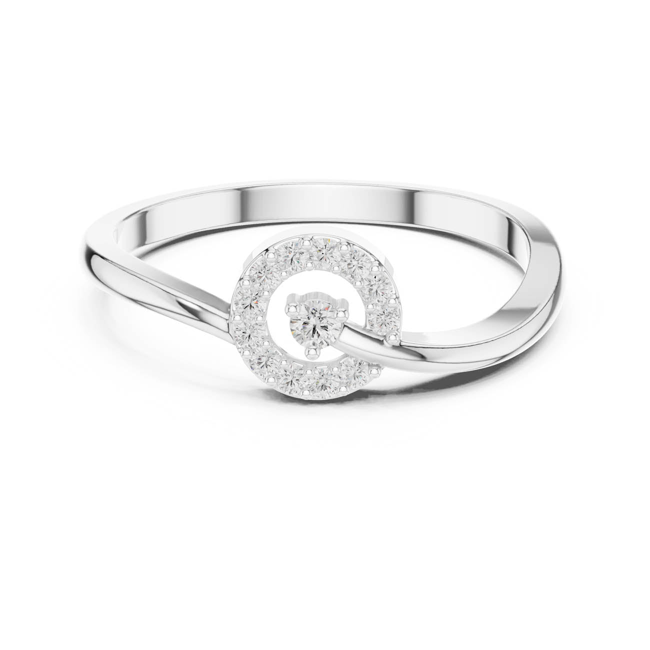 .10 Ct. Diamond Spiral Halo Ring (HLR-78) 7