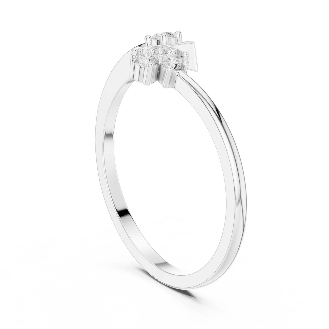 .12 Ct. Diamond Floral Open Ring with Marquise Frame Accent (HLR-79) 9